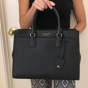 KATE SPADE LARGE SATCHEL BLACK CAMERON CROSSBODY